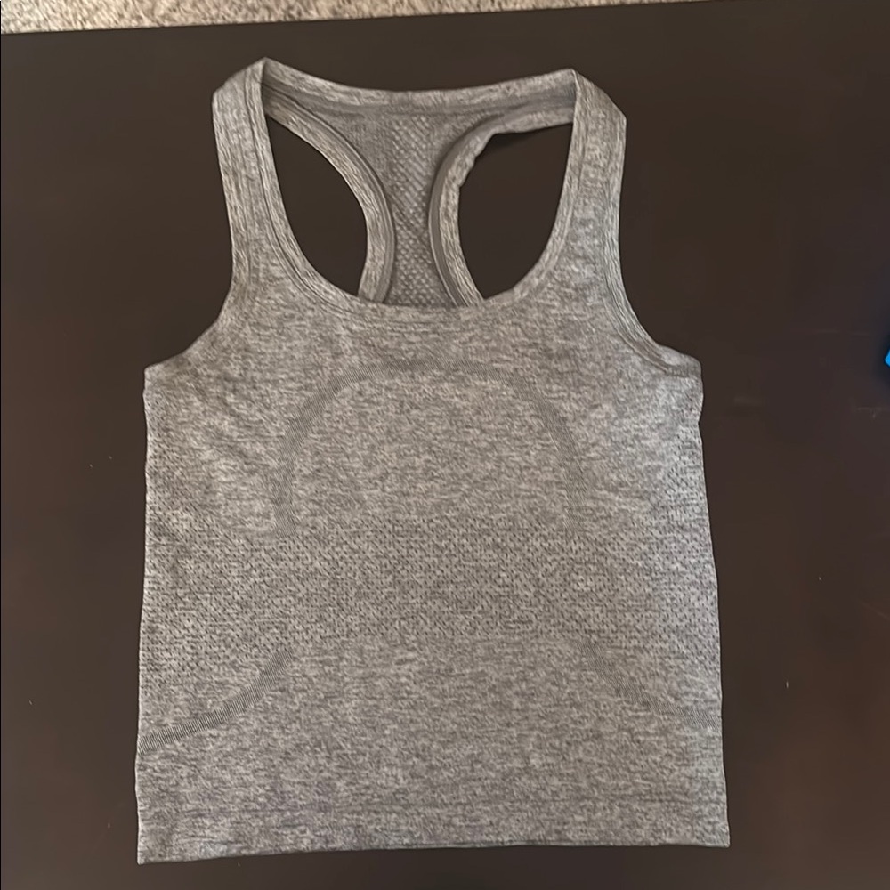 Lululemon Slate/White Swiftly Tech Racerback Tank Top